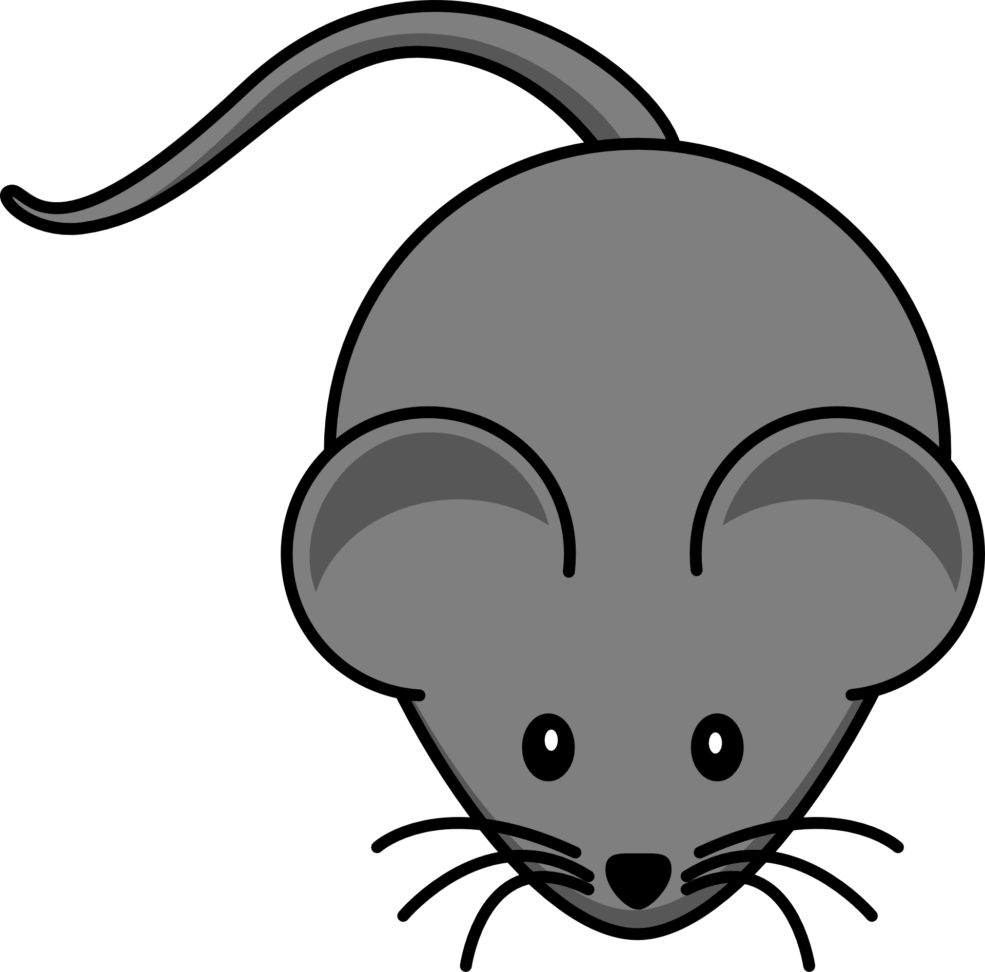 Cute gray mouse clipart free image