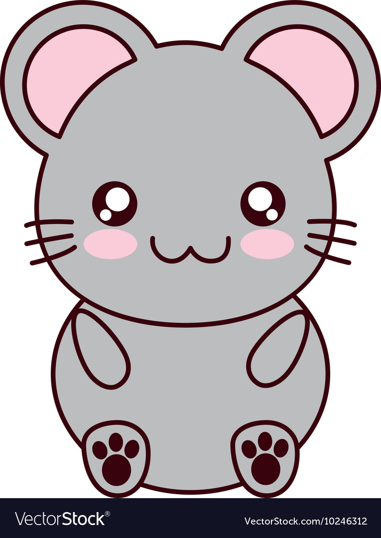 Mouse kawaii cute animal icon