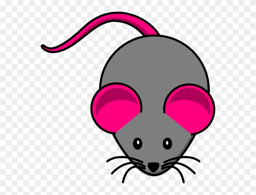 Pink Gray Mouse Clip Art