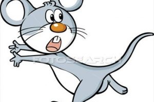 Mouse running clipart.