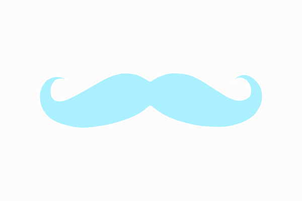 Blue mustache clip.