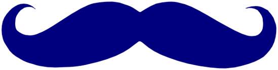 Stripe clipart blue mustache image