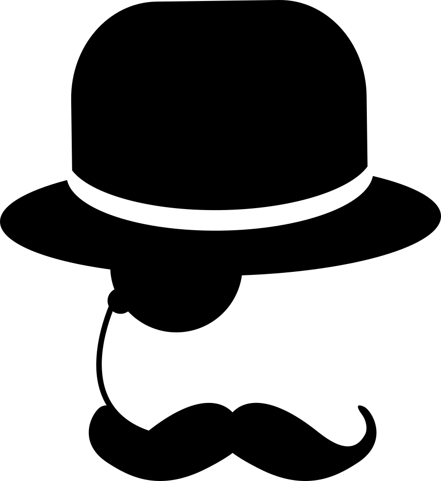 Mustache clipart bowler hat, Mustache bowler hat Transparent