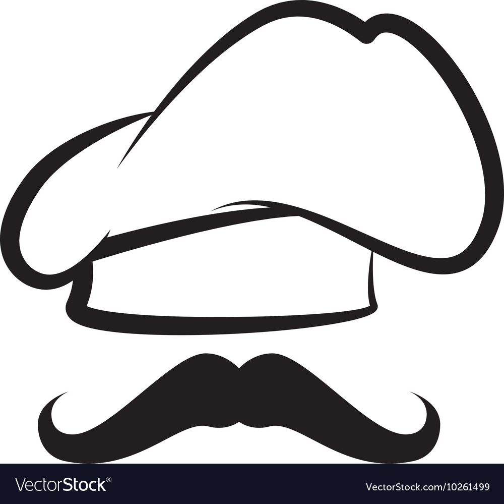 Cap chef hat mustache