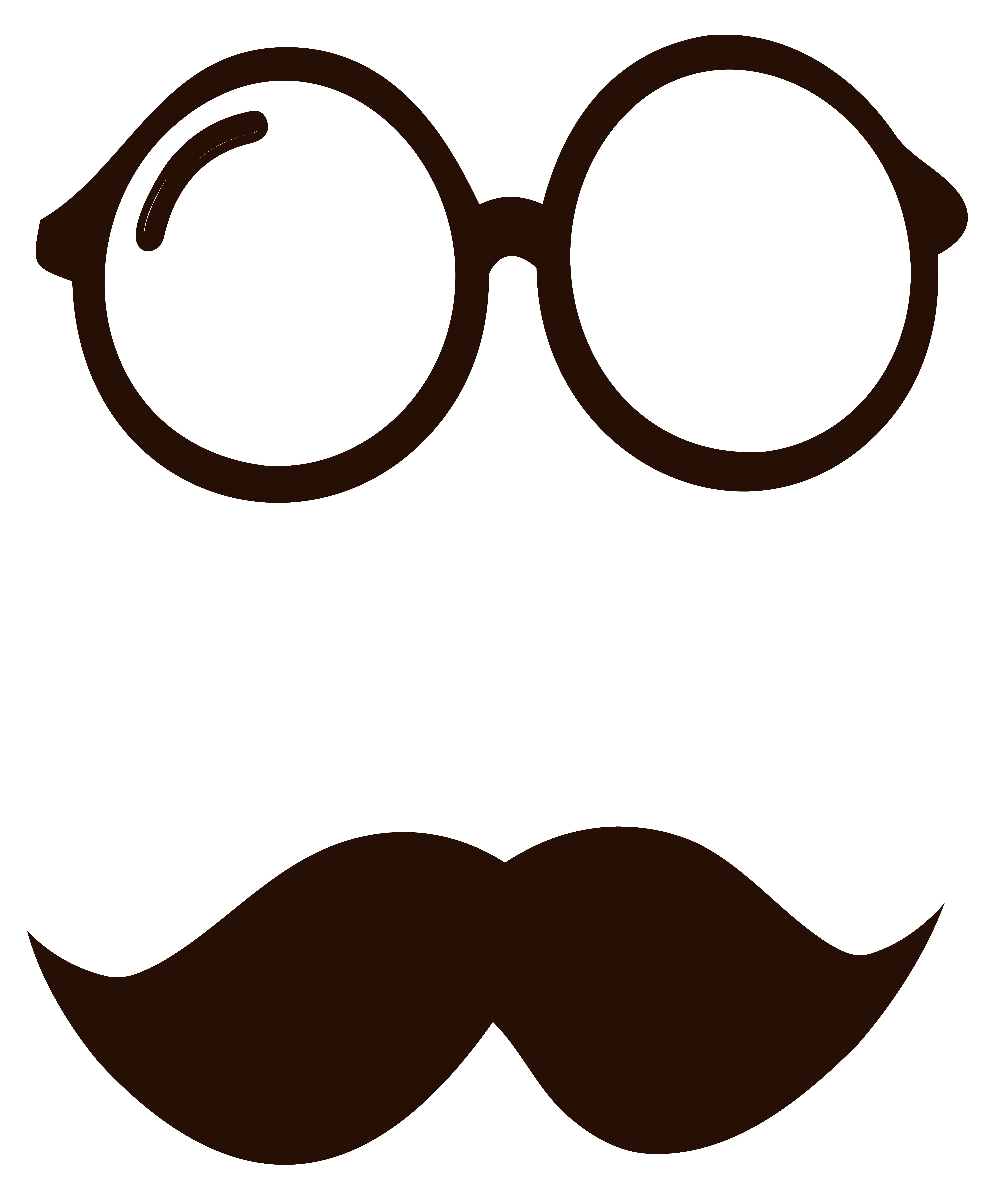 Movember Glasses and Mustache PNG Clipart Image