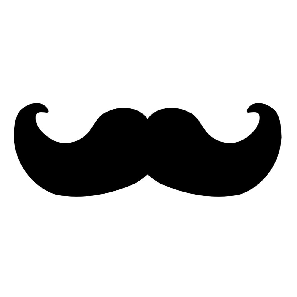 Hipster moustache clip.