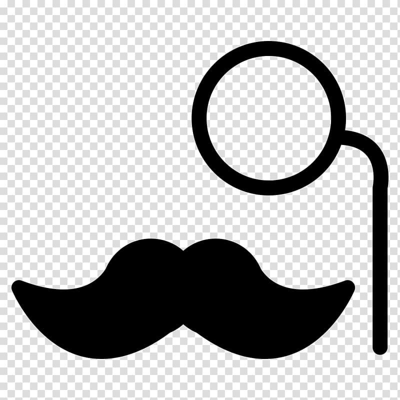 Mustache and monocle.