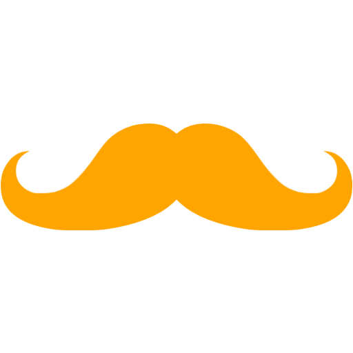 moustache clipart orange