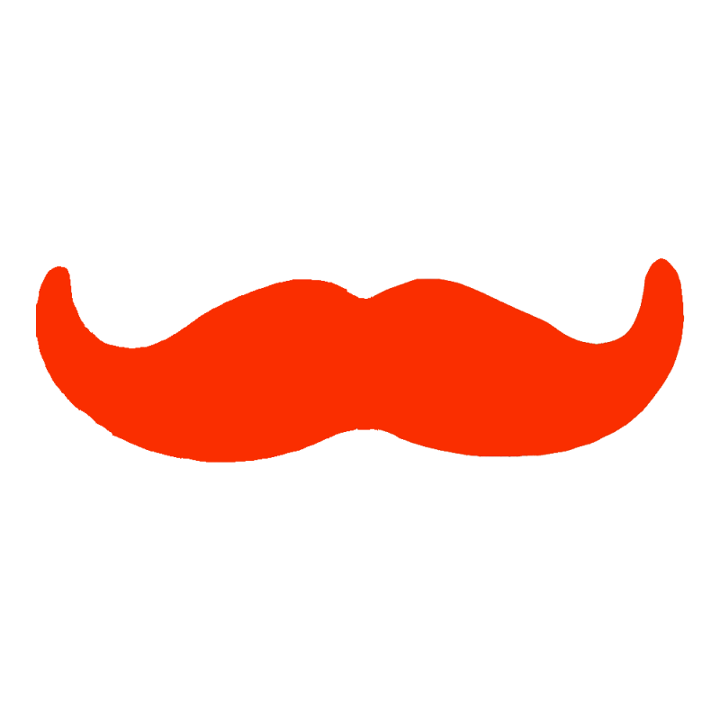 Moustache clipart orange, Moustache orange Transparent FREE