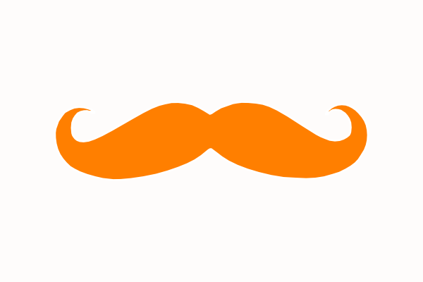 Orange mustache clip.