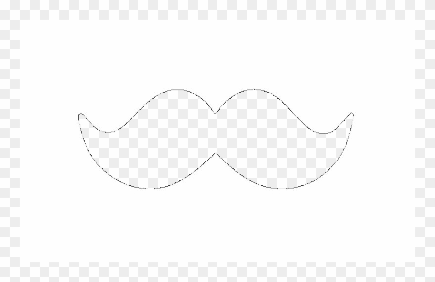 Moustache clipart outline.