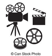 Movie camera Illustrations and Clipart