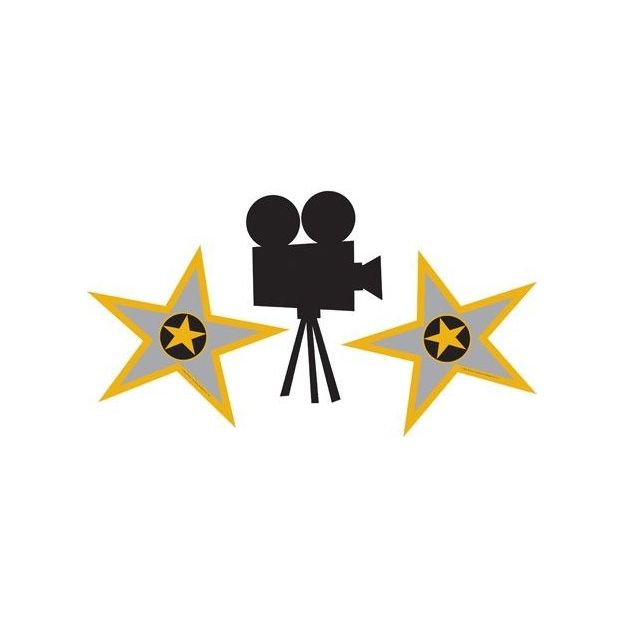 Stars and Movie Projector Camera Cutout