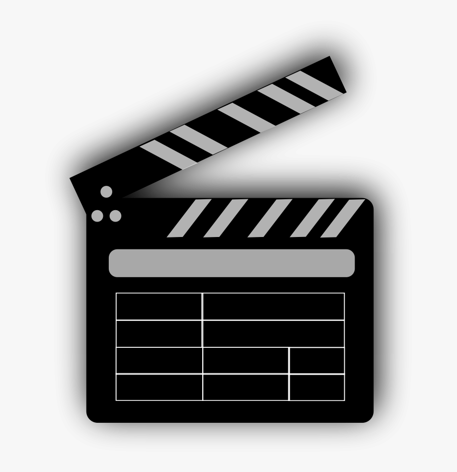 Movie clapperboard clipart.