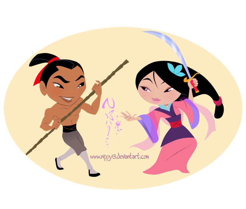 Mulan and her.