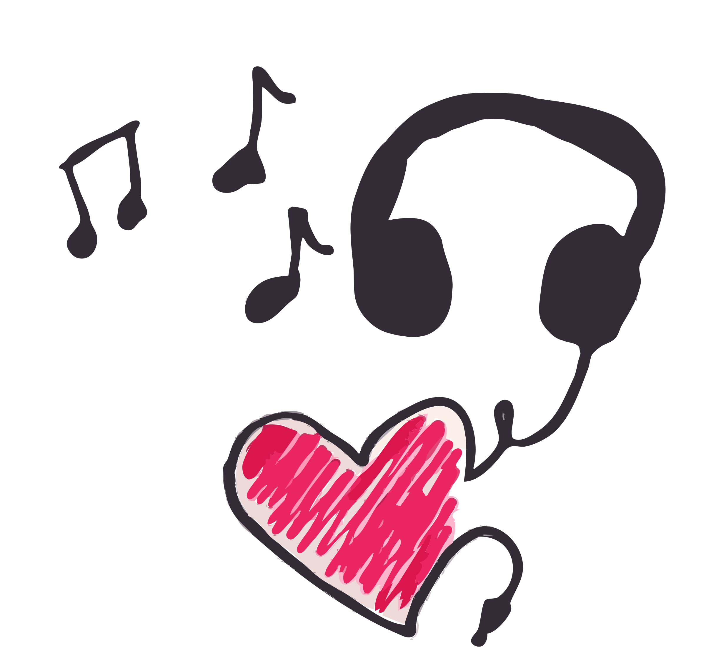 Music clipart heart, Music heart Transparent FREE for