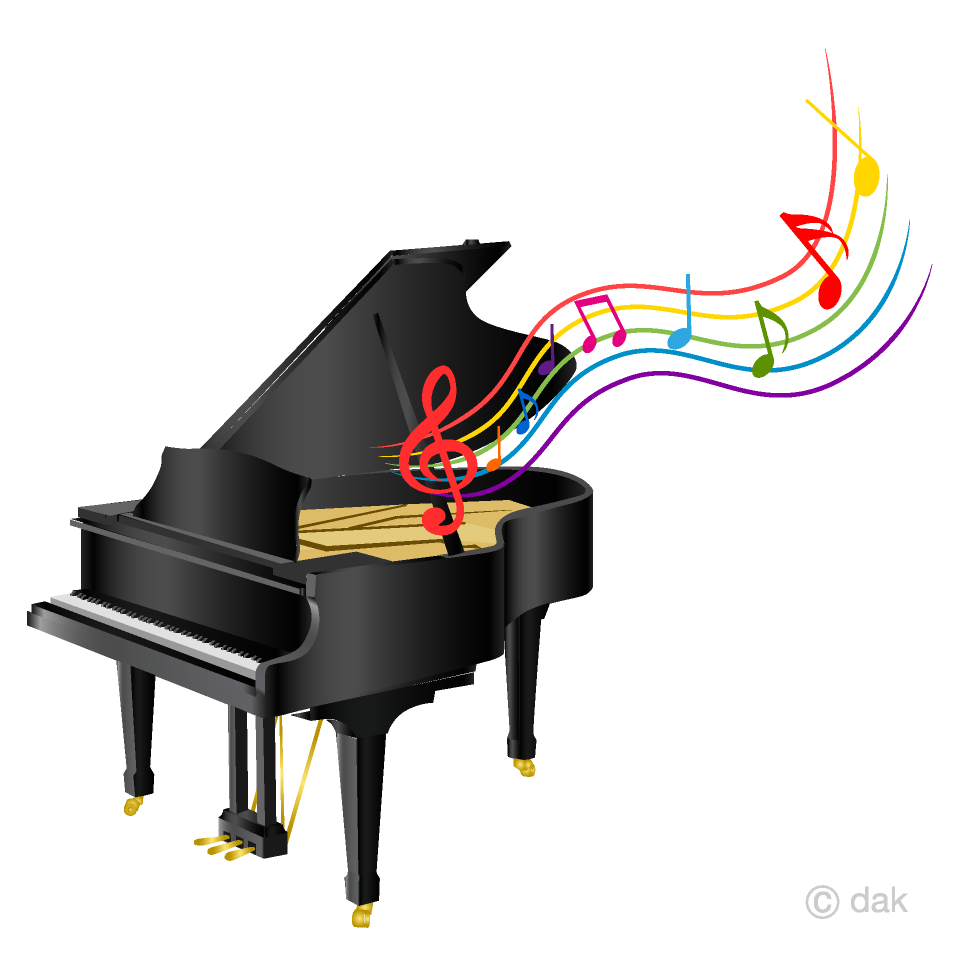 Free Piano and Music Sheet Clipart Image