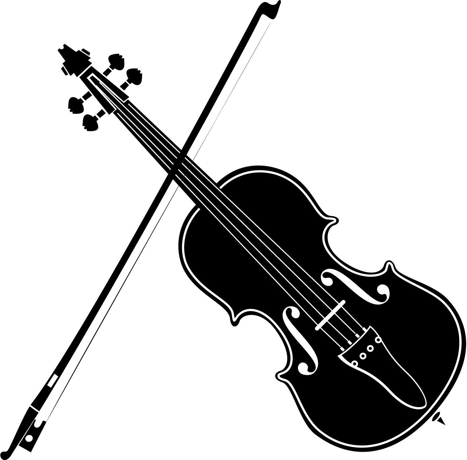 Playing violin clipart.
