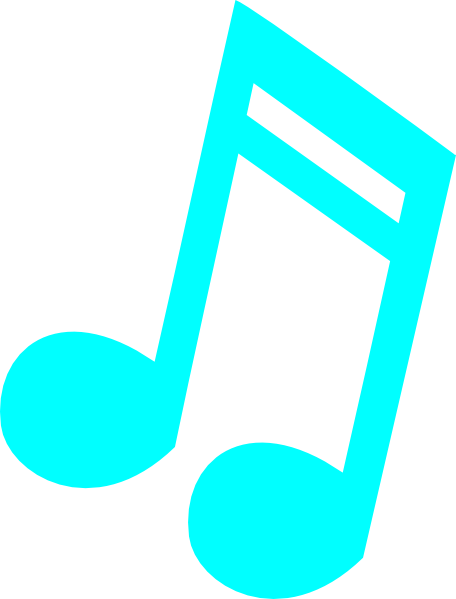 Blue music note clipart free images