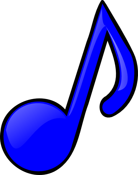 Blue Music Note Clipart