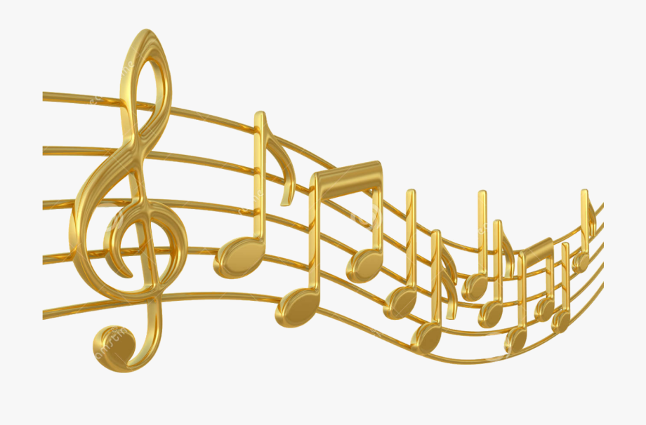 Gold Musical Notes Clipart , Png Download