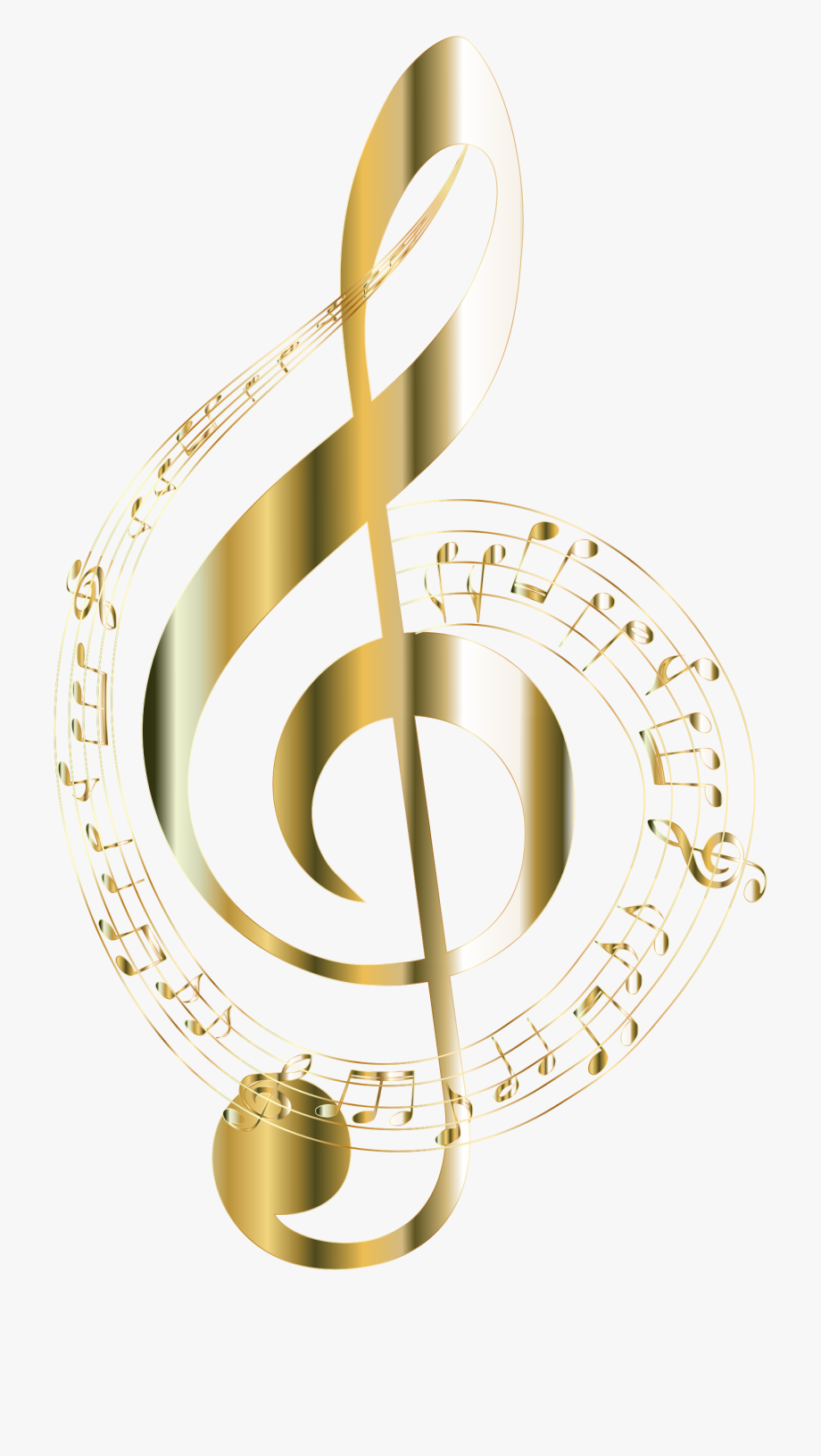 Gold Clipart Music Note