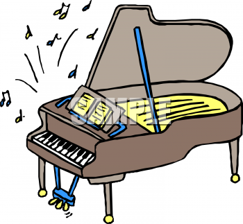Piano and Music Notes Clipart Free