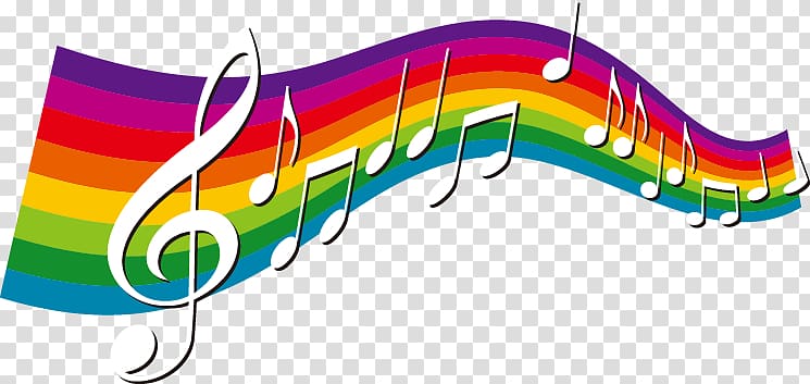 Musical note rainbow.