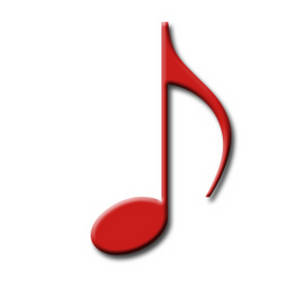 Red Music Notes Clip Art