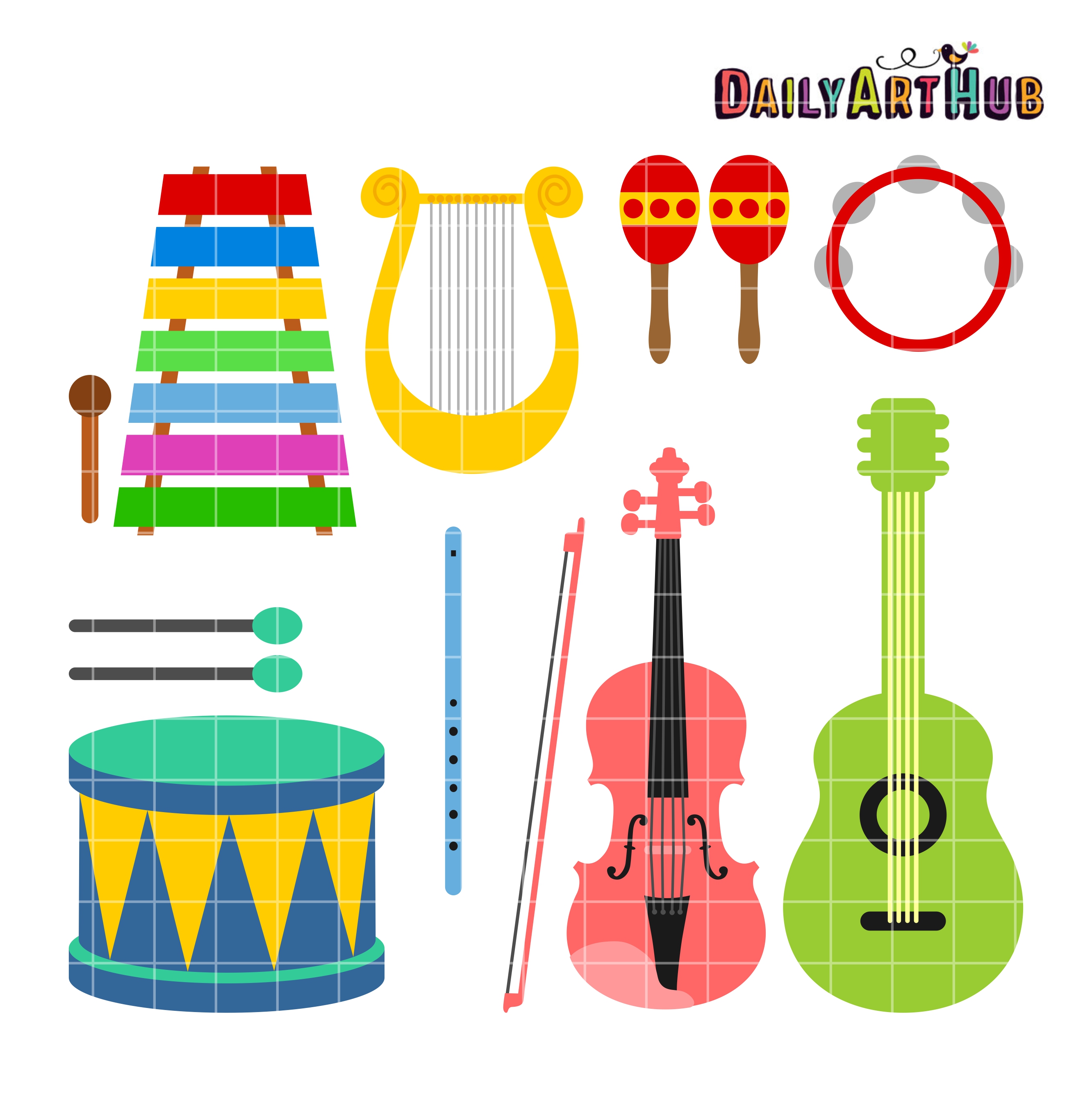 Musical Instruments Clip Art Set