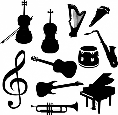 Musical instrument clip art free vector download