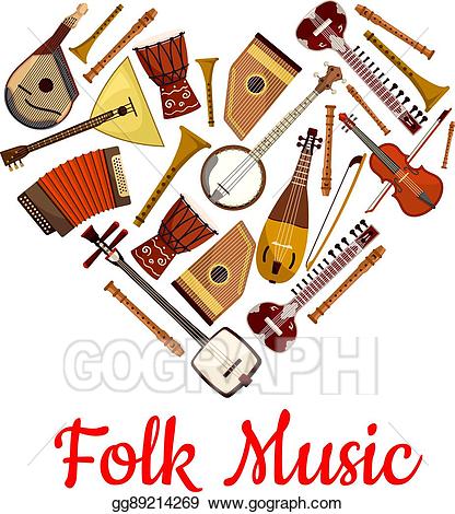 musical instruments clipart illustration