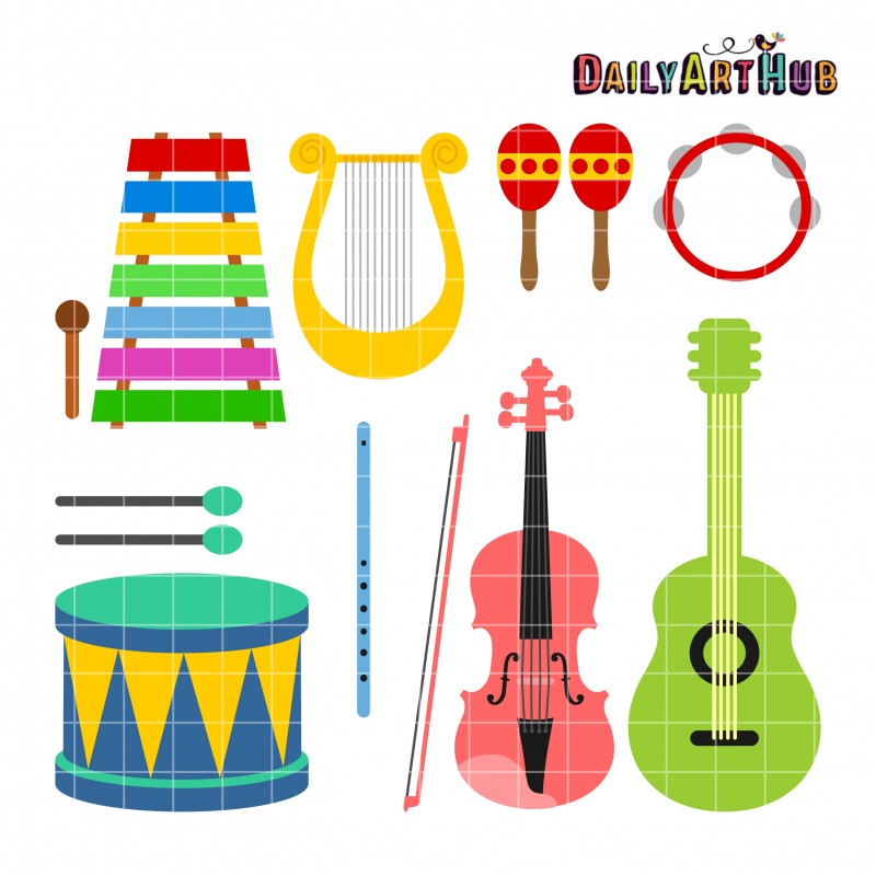 musical instruments clipart preschool