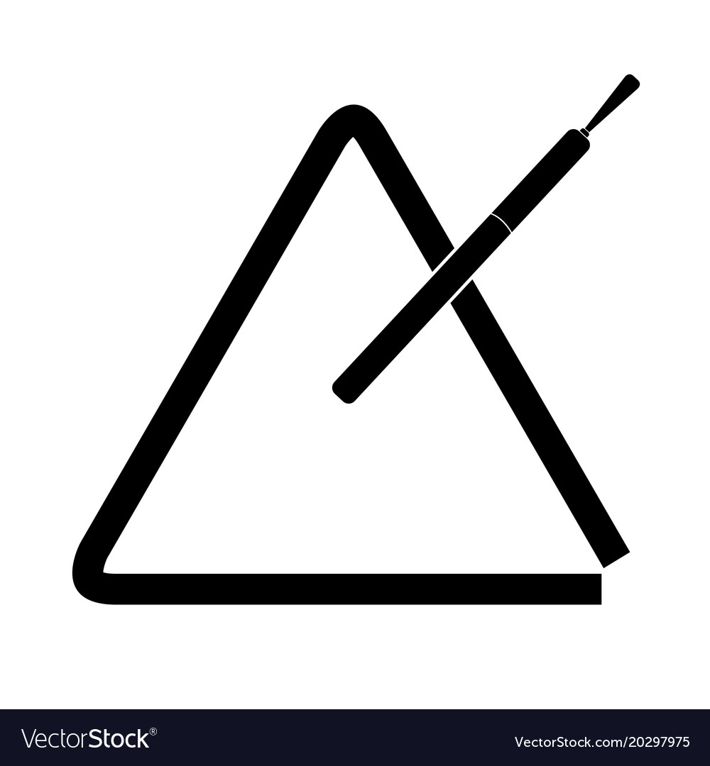 Isolated triangle icon musical instrument