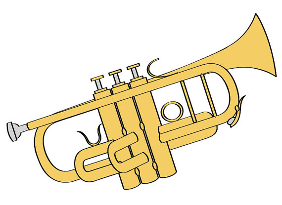 Trumpet Illustration Digital Download