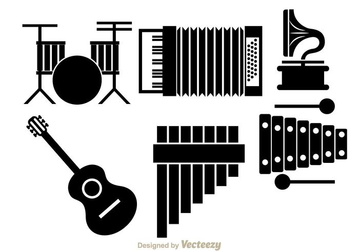 Musical Instrument Black Icons