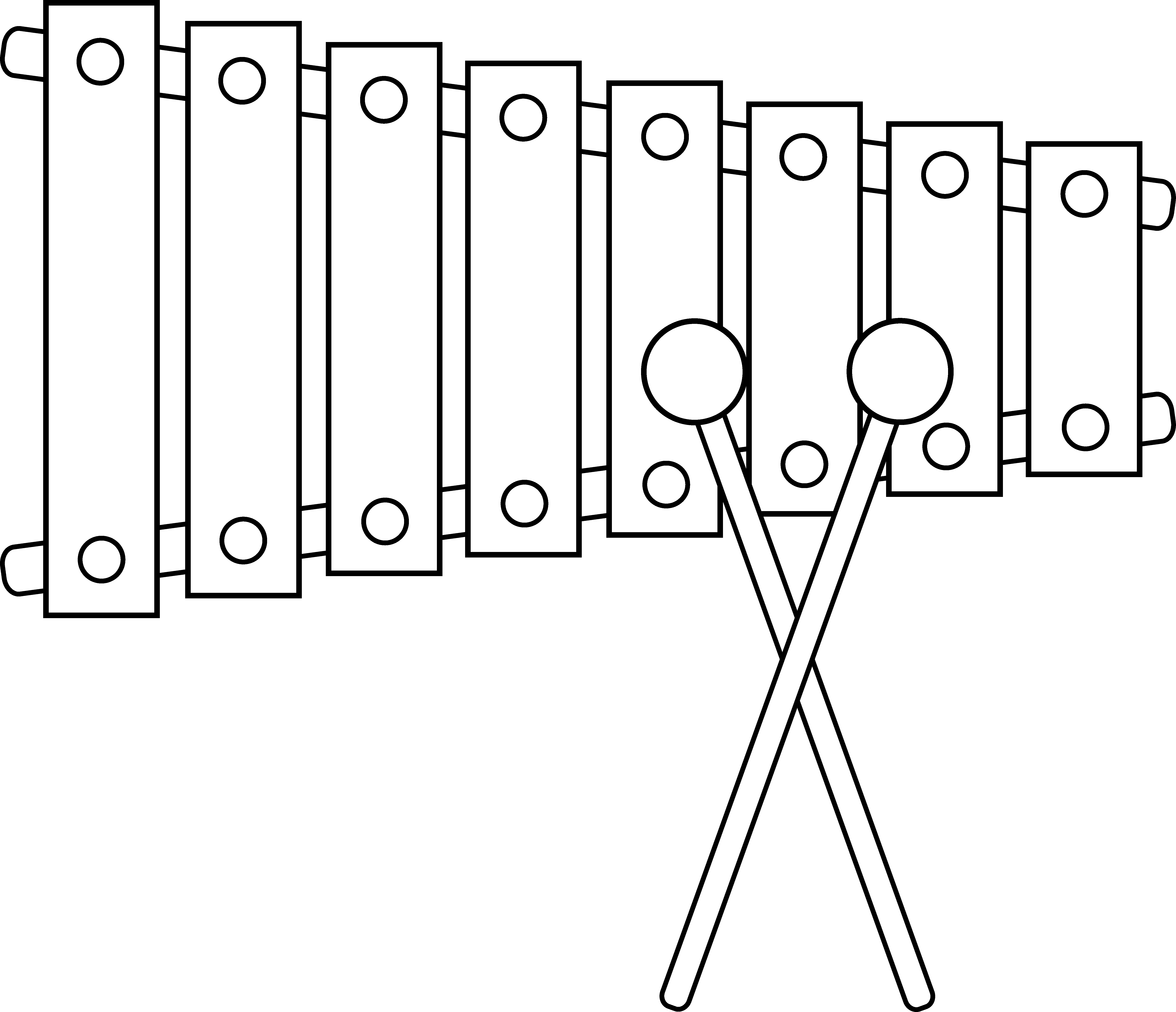Xylophone line art.
