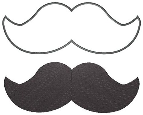 Free mustache outline.