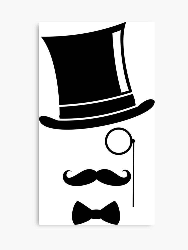 Mustache Monocle Top Hat