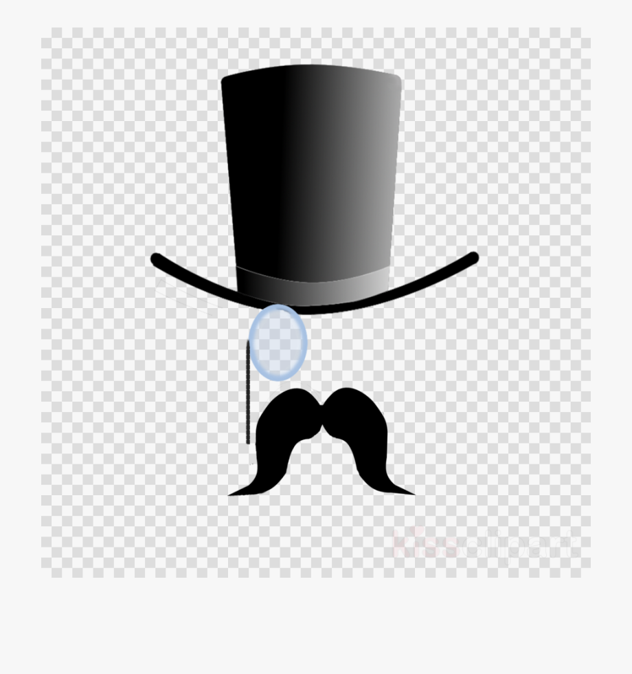 mustache clipart top hat
