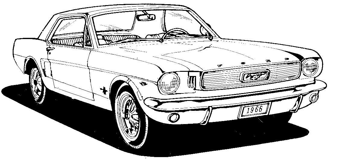 Classic mustang clipart.