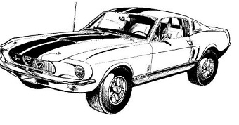 Mustang clipart classic.
