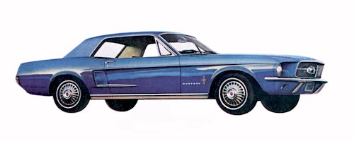 Classic mustang clipart