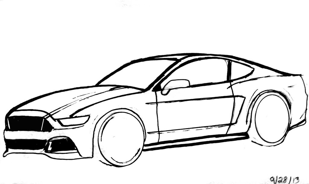 Fox Body Mustang Drawing