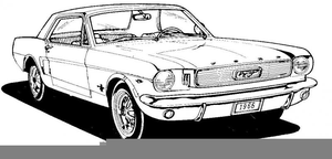 Mustang fastback clipart.