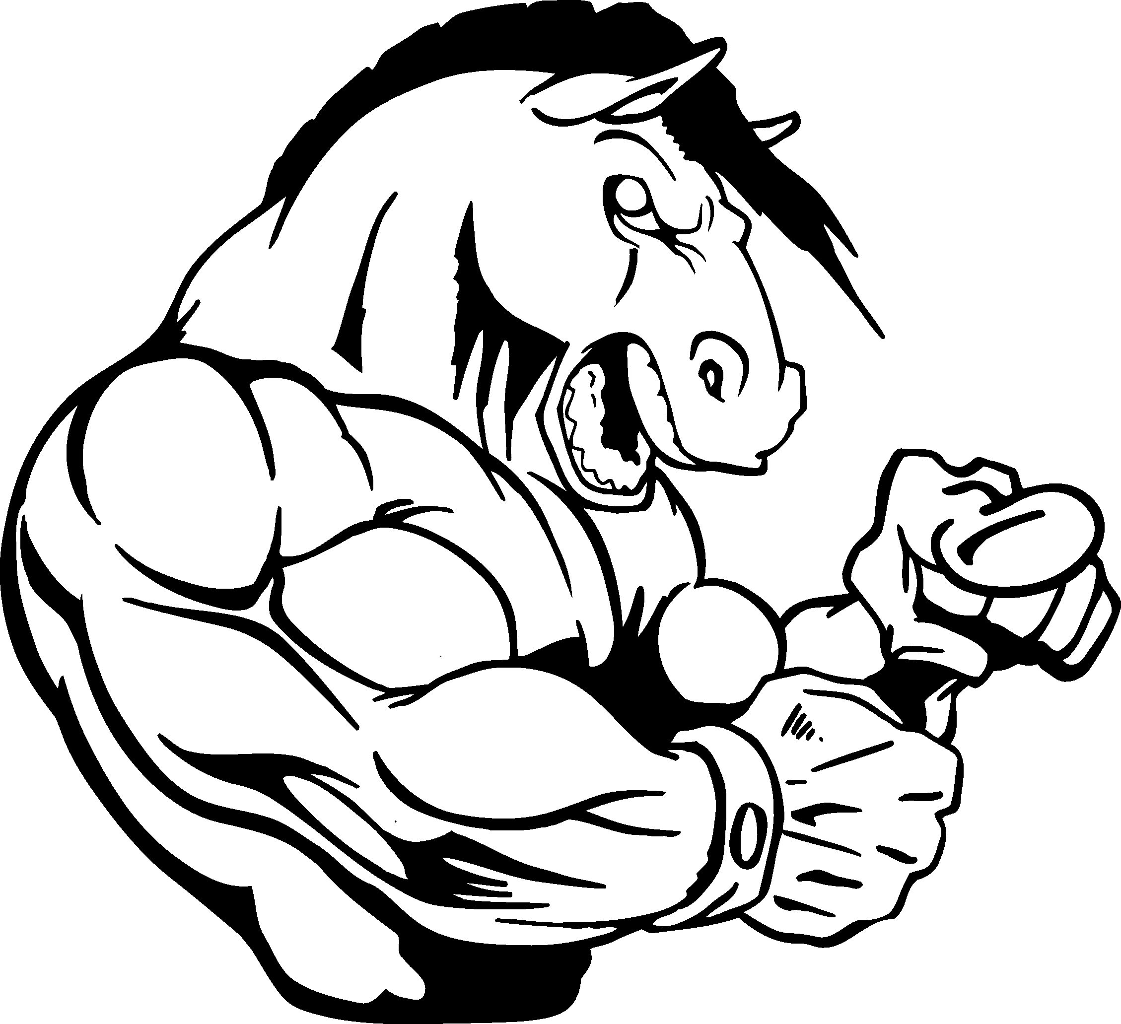 Horse mascot clipart