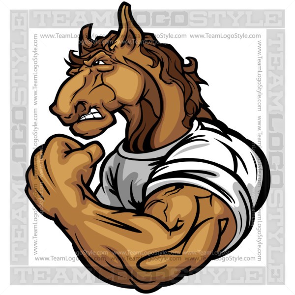 Muscular Horse Cartoon