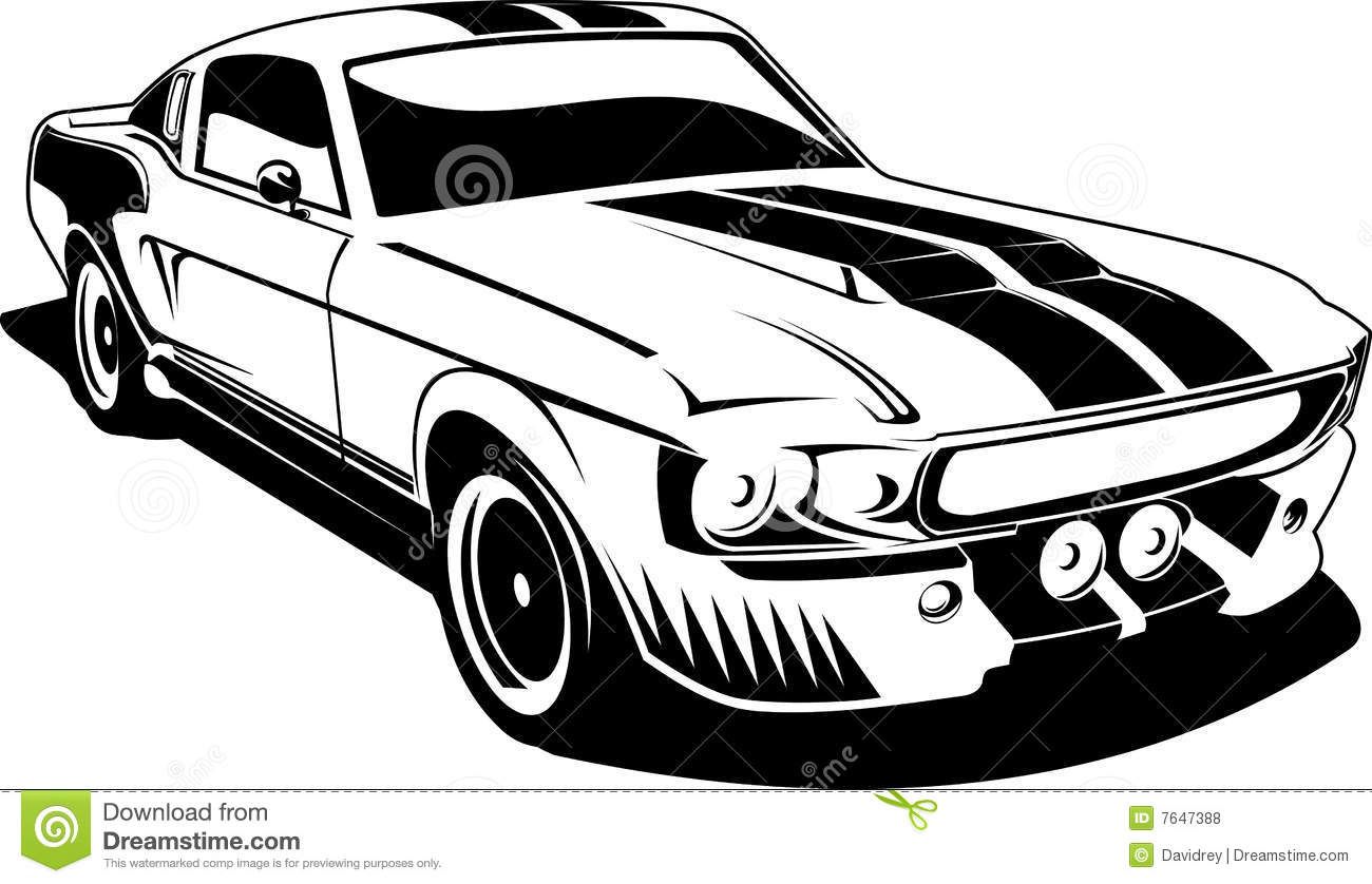 mustang clipart outline
