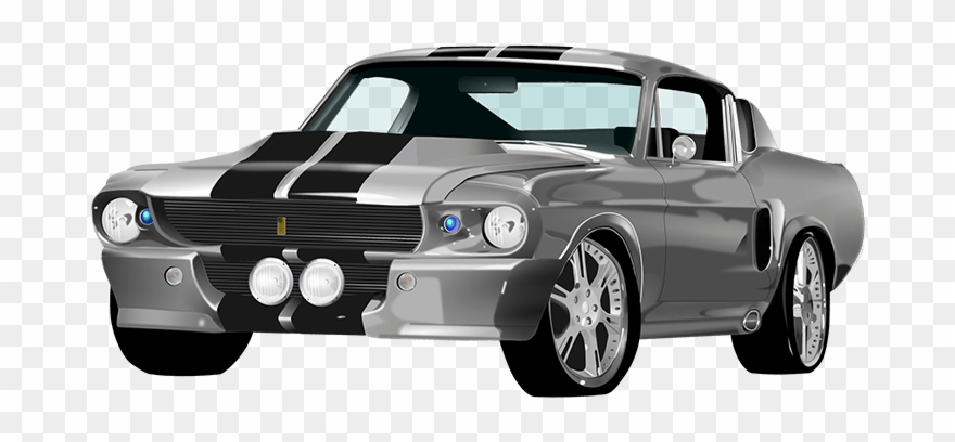 Ford Mustang Racing Car Transparent Background
