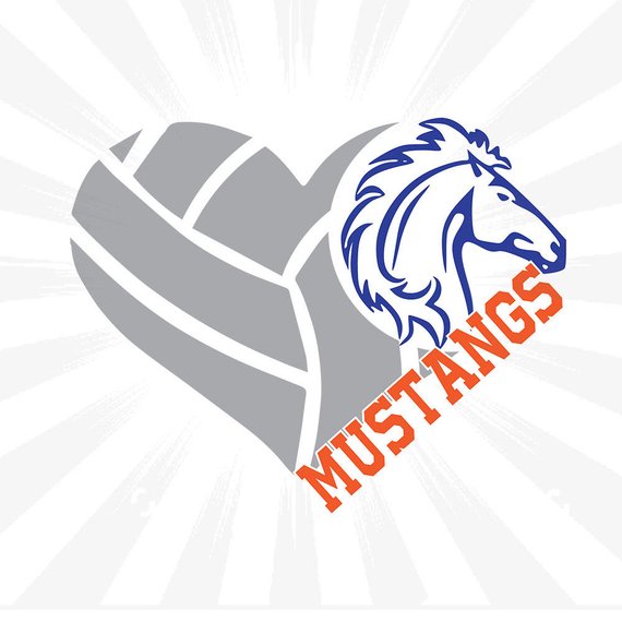 Mustangs volleyball svg.